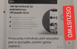 screen przykładowej rozmowy z oszustem